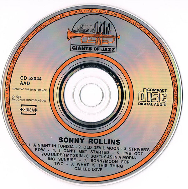 Sonny Rollins With Elvin Jones & Wilbur Ware : New York, Greenwich Village, Village Vanguard, November 3, 1957 (CD, Album)