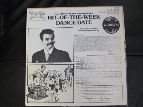 Hit-of-the-week Dance Date - Uncle Dave's 78 Rpm Nostalgia Party : An Olde Tyme Talking Machine Concert (LP)