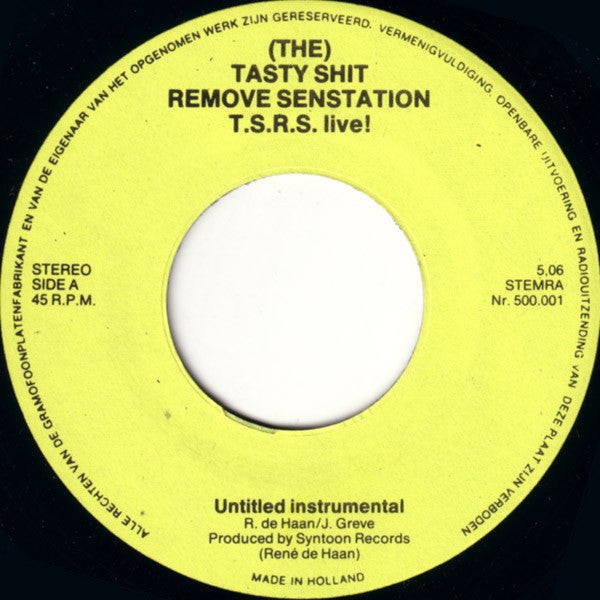 (The) Tasty Shit Remove Sensation : T.S.R.S. Live! (7", Single, Dar)