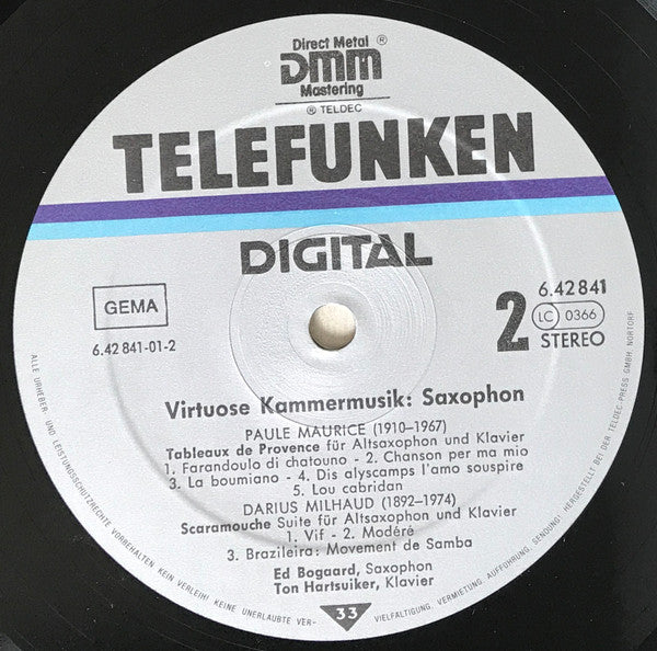 Ed Bogaard : Virtuoso Chamber Music = Virtuose Kammermusik = Musique De Chambre Virtuose (LP, Album)