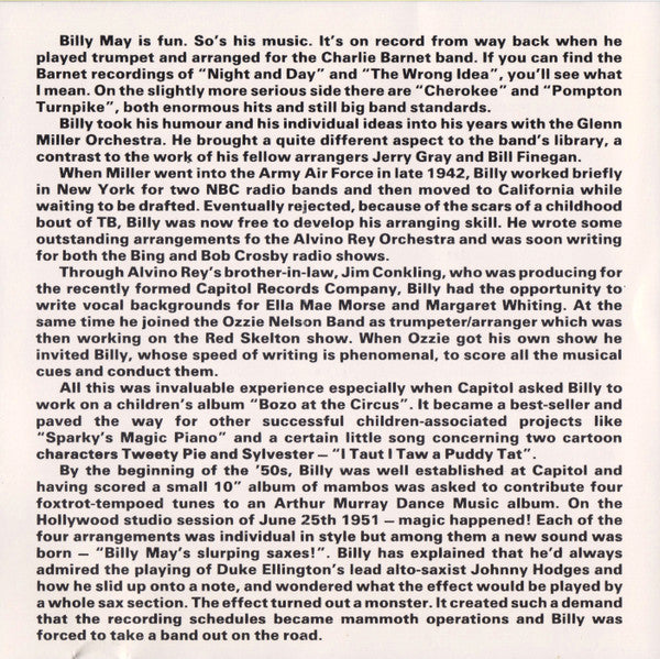 Billy May : The Best Of "The Capitol Years" (CD, Comp, Mono)