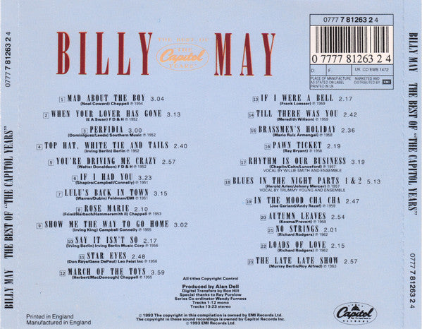 Billy May : The Best Of "The Capitol Years" (CD, Comp, Mono)