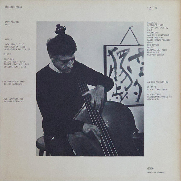 Gary Peacock : December Poems (LP, Album, Tex)
