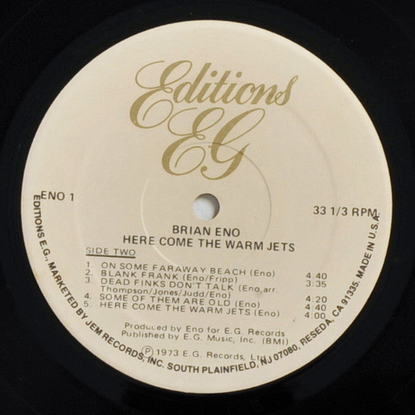 Brian Eno : Here Come The Warm Jets (LP, Album, RE)