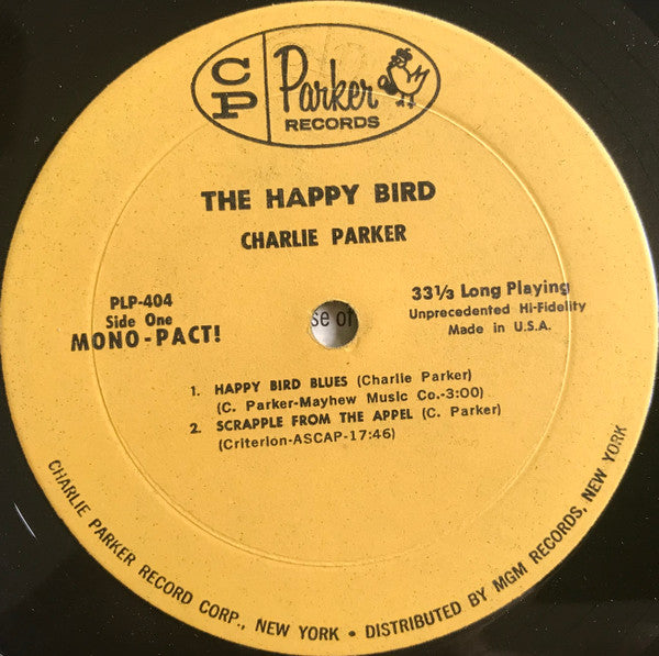 Charlie Parker : The Happy "Bird" (LP, Album, Mono)