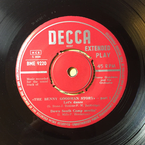 Benny Goodman And His Orchestra : The Benny Goodman Story Volume 1, Part 1 (7")