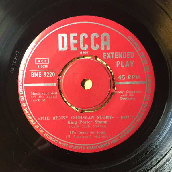 Benny Goodman And His Orchestra : The Benny Goodman Story Volume 1, Part 1 (7")