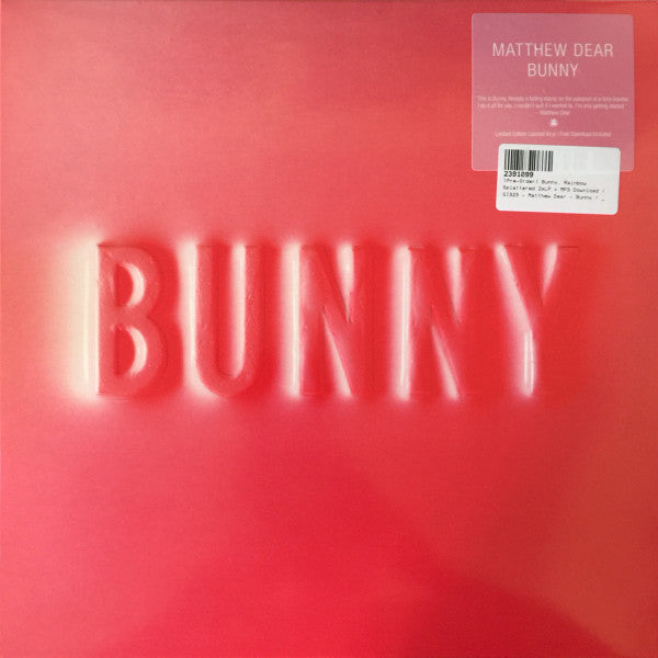 Matthew Dear : Bunny (2xLP, Album, Ltd, Rai)