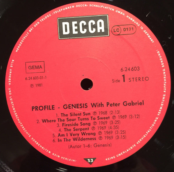 Genesis : Genesis With Peter Gabriel (LP, Album, Mono, RE)