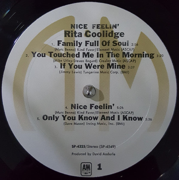 Rita Coolidge : Nice Feelin' (LP, Album, RE, Mon)