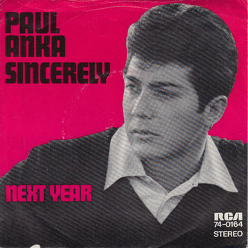 Paul Anka : Sincerely (7", Single)