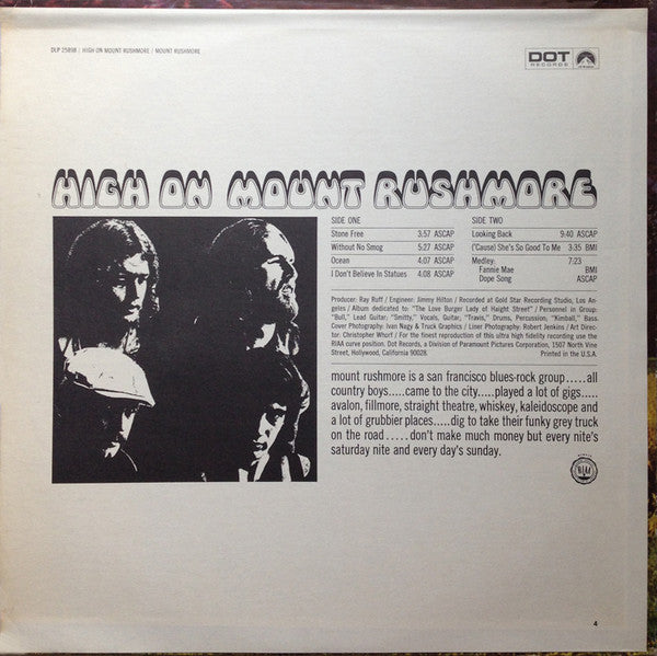 Mount Rushmore (2) : High On Mount Rushmore (LP, Album)