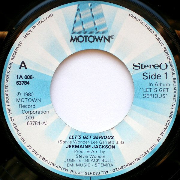 Jermaine Jackson : Let's Get Serious (7", Single)