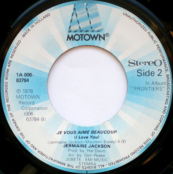 Jermaine Jackson : Let's Get Serious (7", Single)