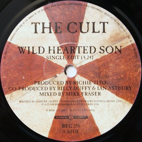 The Cult : Wild Hearted Son (7", Single)