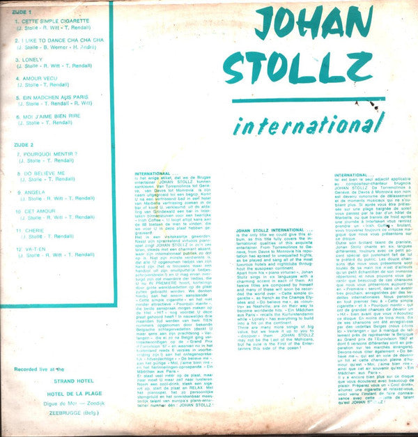 Johan Stollz : International (LP, Album)