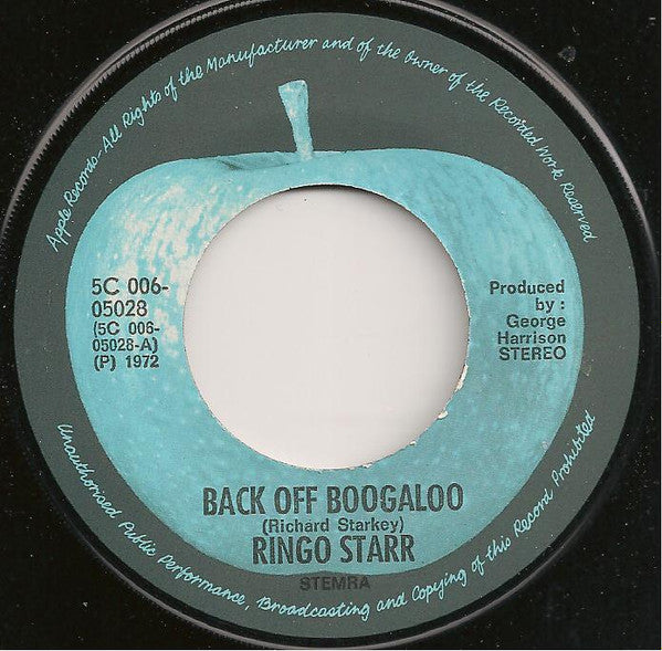 Ringo Starr : Back Off Boogaloo (7", Single, Big)