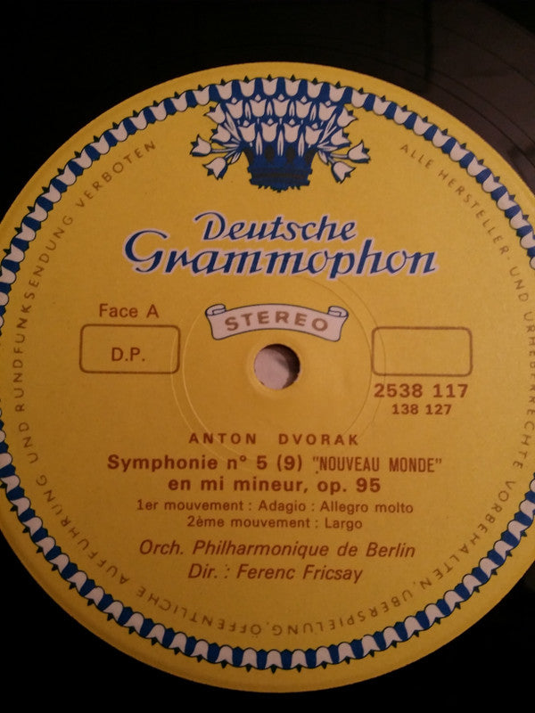 Antonín Dvořák / Berliner Philharmoniker, Ferenc Fricsay : Symphonie Nouveau Monde (LP, RE)