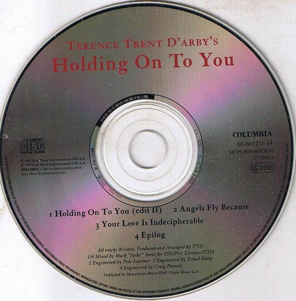 Terence Trent D'Arby : Terence Trent D'Arby's Holding On To You (CD, Maxi)