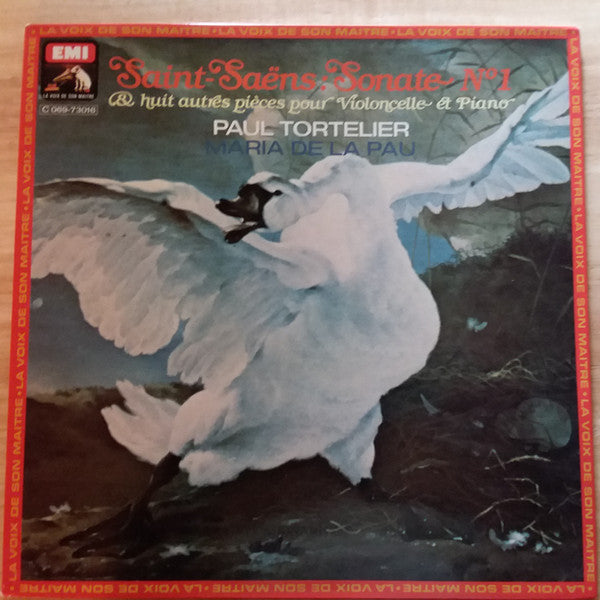 Camille Saint-Saëns, Paul Tortelier, Maria De La Pau Tortelier : Sonate No.1 & 8 autres pieces pour violoncelle et piano (LP, Album, Gas)