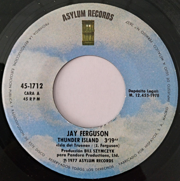 Jay Ferguson : Thunder Island (7", Single)