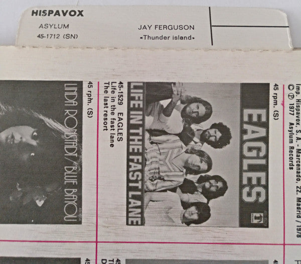 Jay Ferguson : Thunder Island (7", Single)