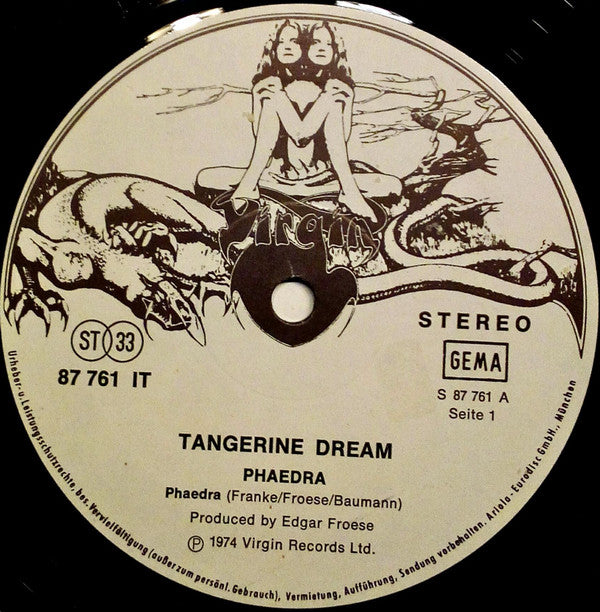 Tangerine Dream : Phaedra (LP, Album, Gat)