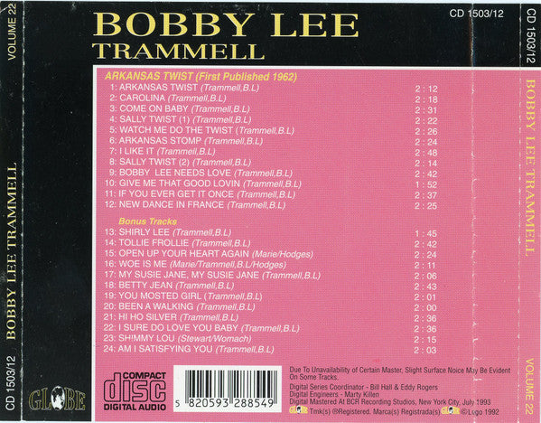 Bobby Lee Trammell : Arkansas Twist (CD, Comp)