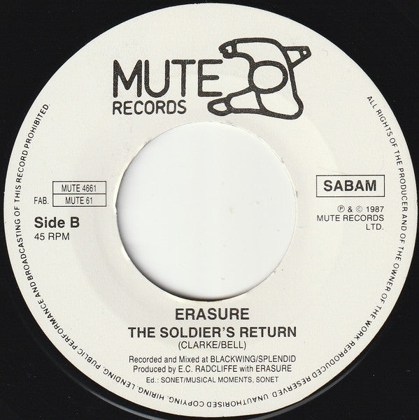 Erasure : Victim Of Love (Remix) (7", Single)