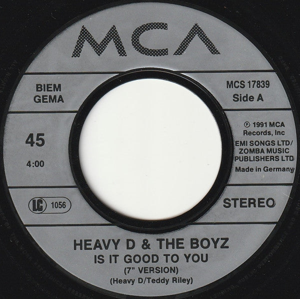 Heavy D And The Boyz* : Is It Good To You (7", Single)