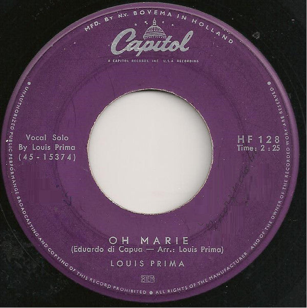 Louis Prima : Oh Marie / Buona Sera (7", Single)