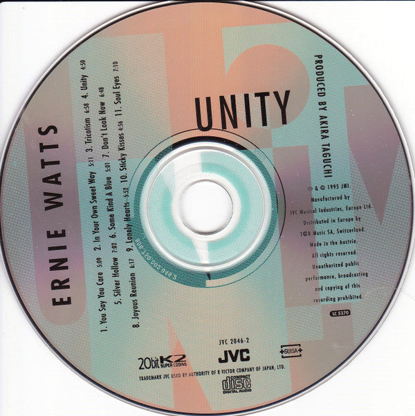 Ernie Watts : Unity (CD, Album)