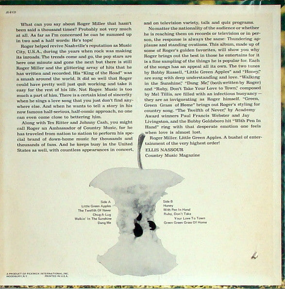 Roger Miller : Little Green Apples (LP, Comp)