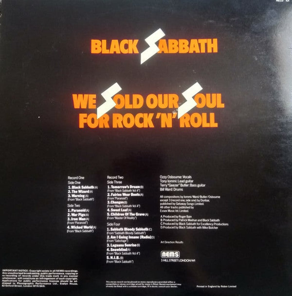 Black Sabbath : We Sold Our Soul For Rock 'N' Roll (2xLP, Comp)