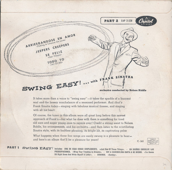 Frank Sinatra : Swing Easy! Part 2 (7", EP, M/Print)