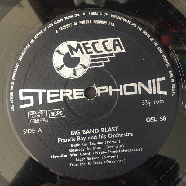 The Francis Bay Orchestra* : Big Band Blast (LP, Album)