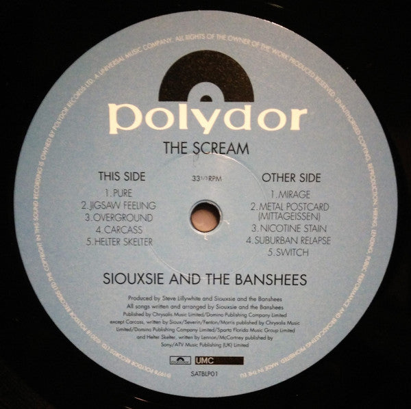 Siouxsie And The Banshees* : The Scream (LP, Album, RE, RM, 180)