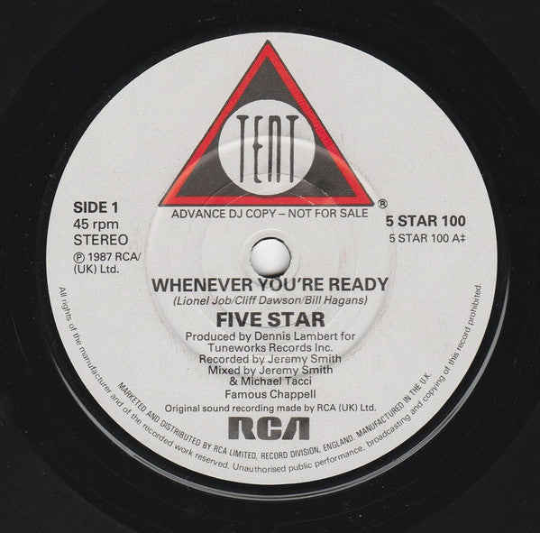 Five Star : Whenever You're Ready (7", Single, Promo)