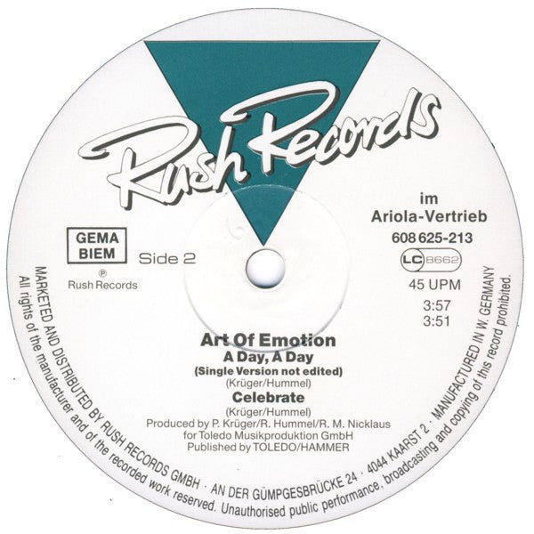 Art Of Emotion : A Day A Day (12", Maxi)