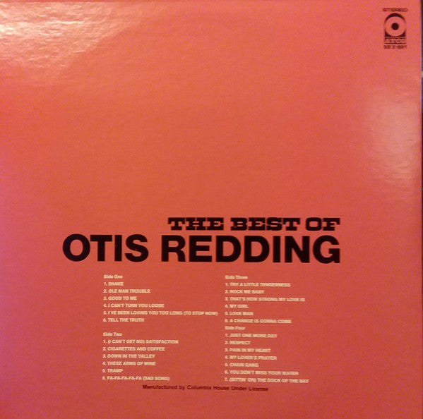 Otis Redding : The Best Of Otis Redding (2xLP, Comp, Club, RE, CRC)