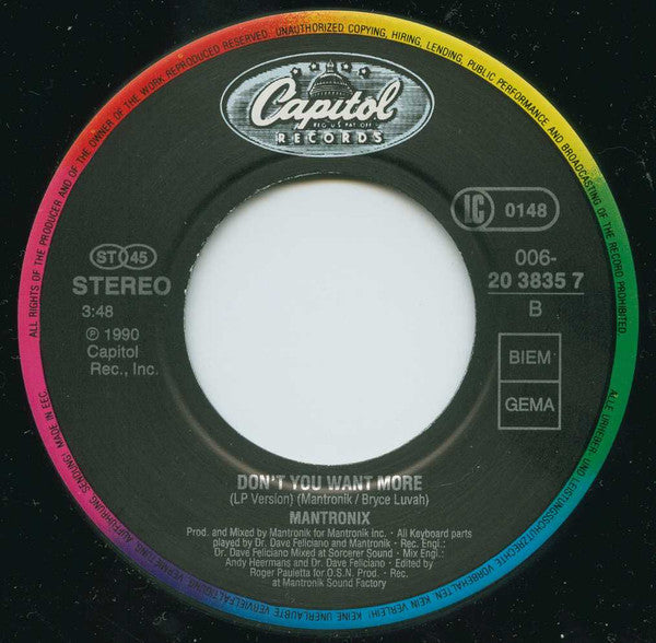Mantronix : Take Your Time (7", Single)