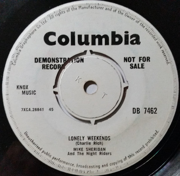 Mike Sheridan And The Night Riders* : Here I Stand (7", Single, Promo)