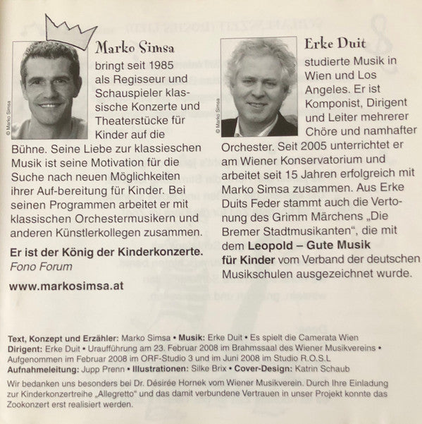 Marko Simsa, Erke Duit : Das Zookonzert (CD, Album)
