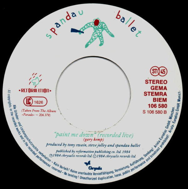 Spandau Ballet : Only When You Leave (7", Single)