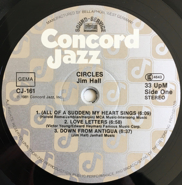 Jim Hall Trio : Circles (LP, Album)