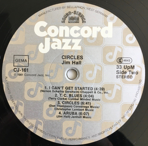 Jim Hall Trio : Circles (LP, Album)