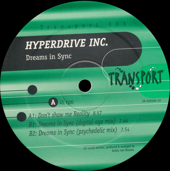 Hyperdrive Inc. : Dreams In Sync (12")