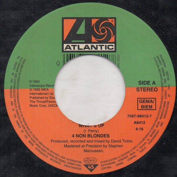 4 Non Blondes : What's Up? (7", Single, Lar)