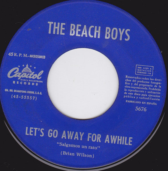 The Beach Boys : Good Vibrations / Let's Go Away For Awhile (7", Single, Blu)