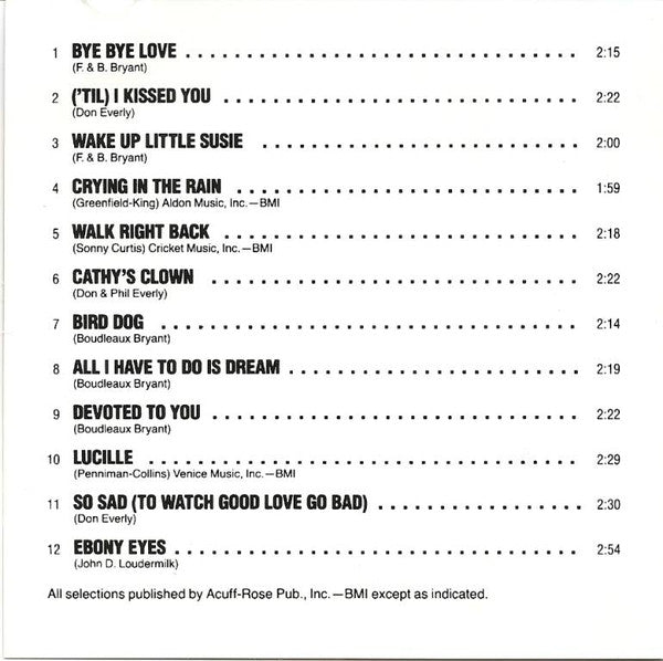 Everly Brothers : The Very Best Of The Everly Brothers (CD, Album, Comp, RE)